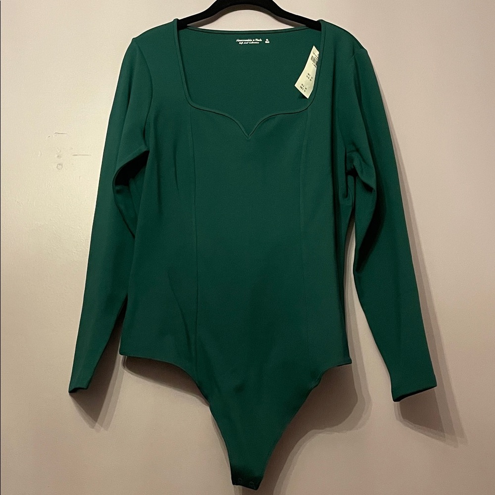Abercrombie & Fitch Green thong bodysuit